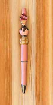 Pen shaped like a pink ice cream cone