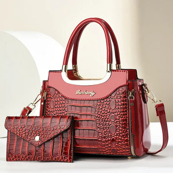 Crocodile Pattern Removable strap Handbag
