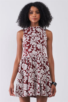 Sleeveless Floral Mini Dress