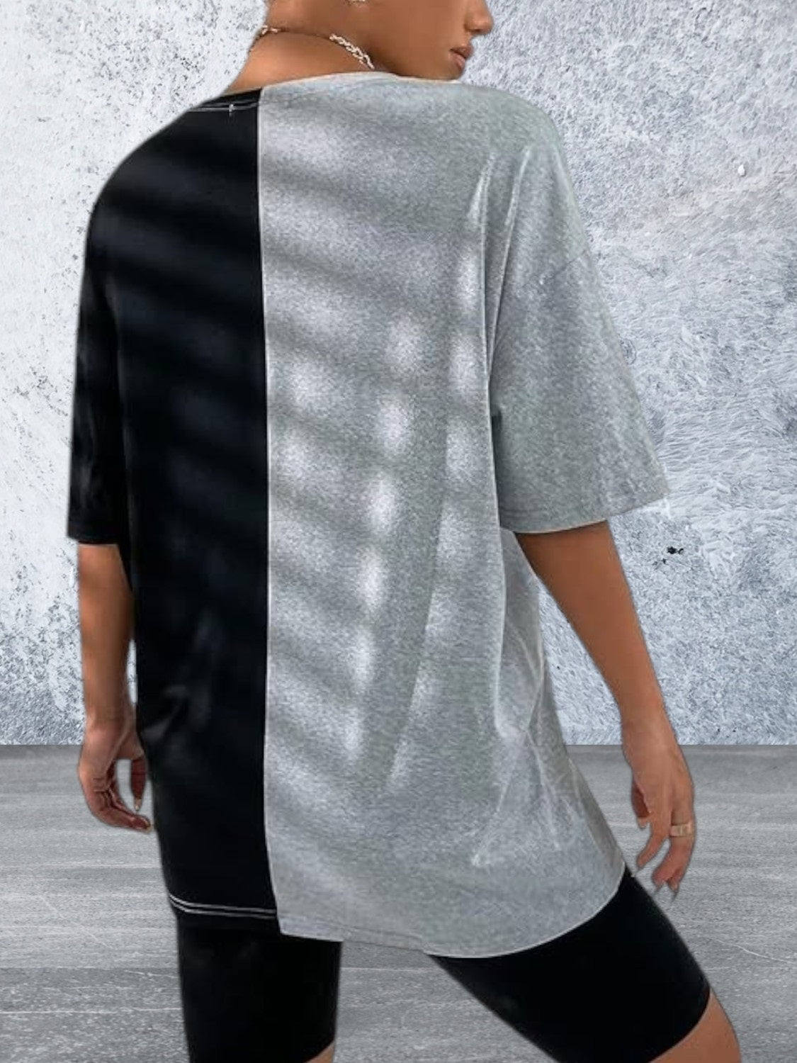 Short Sleeve Oversize Butterfly Print top