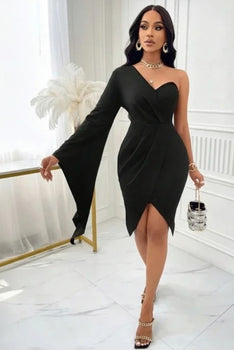 One shoulder bodycon party dress