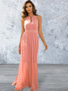 Sleeveless Tied Cutout Maxi Dress