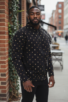 Men's long sleeve front zipper top