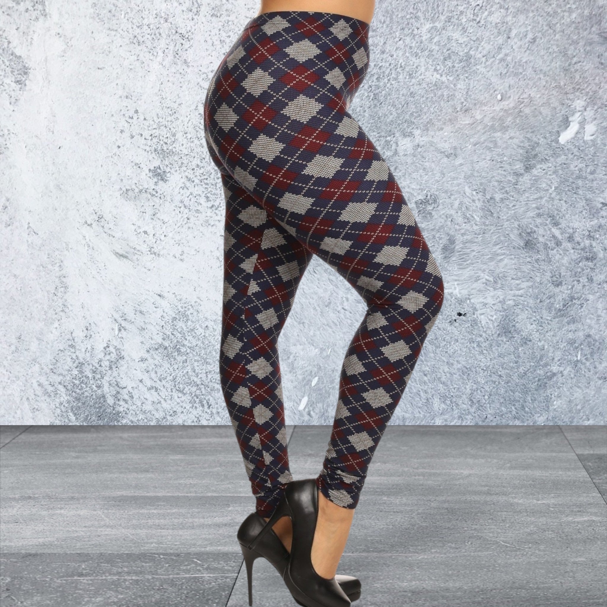 Plus Size Multi Color Knit Legging