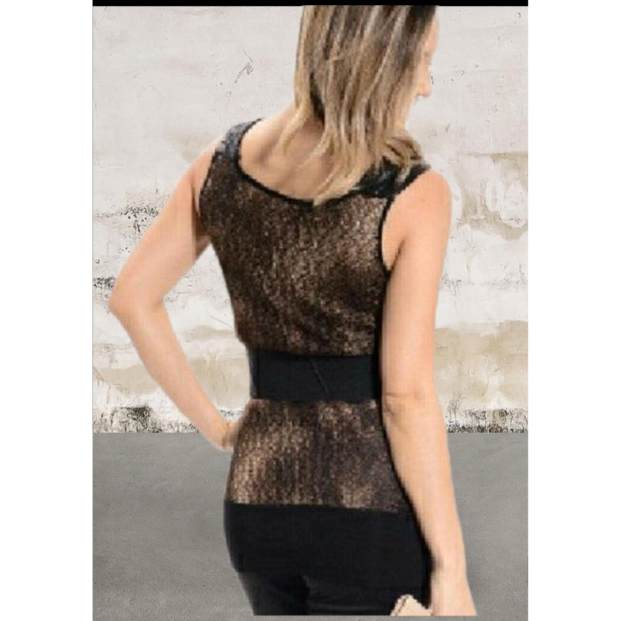 Women sleeveless cowl neck belted blouse