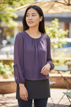 Sheer Long Sleeve Round neck dress