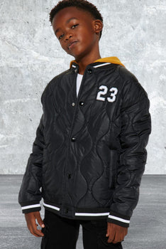 Boys Number 23 Quilted Puffer Jacket