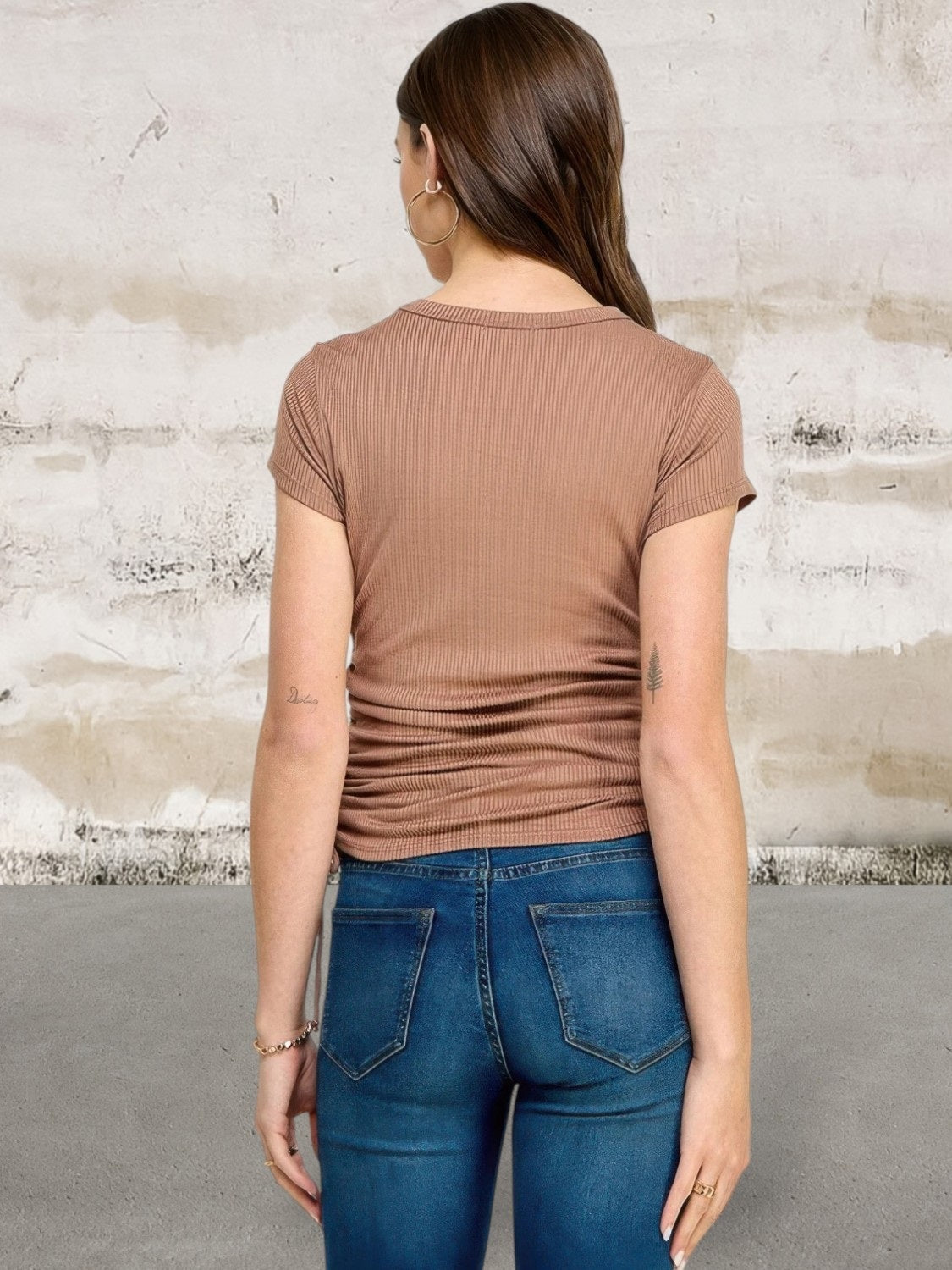 Side Ruched Detail Top