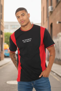 Men Colorblock Short Sleeve top