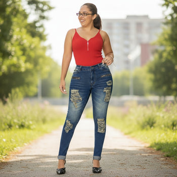 Women's Distressed Skinny Jeans