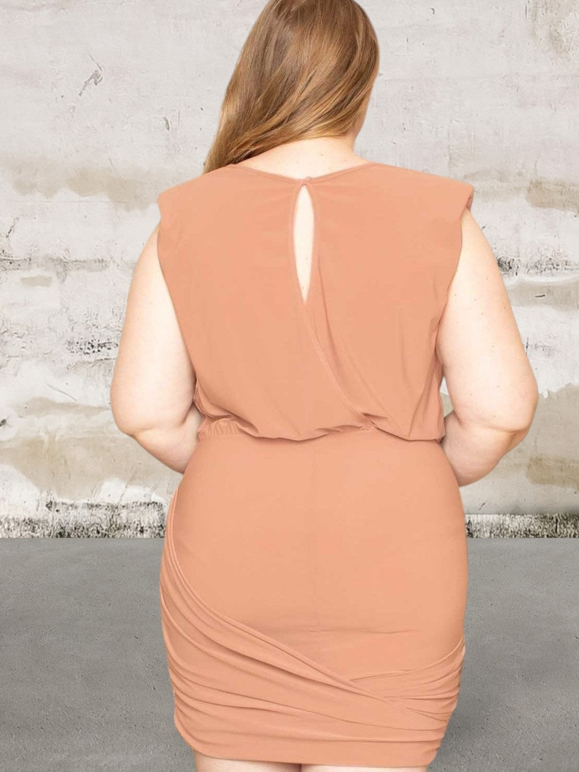 Plus Size Sleeveless Mini Dress