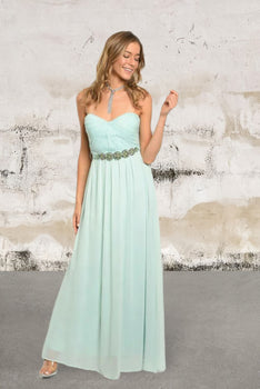 Sleeveless tube top fitted waist dress