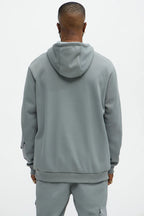 Men's Pullover Long Sleeve stylish Chest Packets hoodie