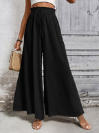 Women's Tied High Waist Wide Leg Pants
