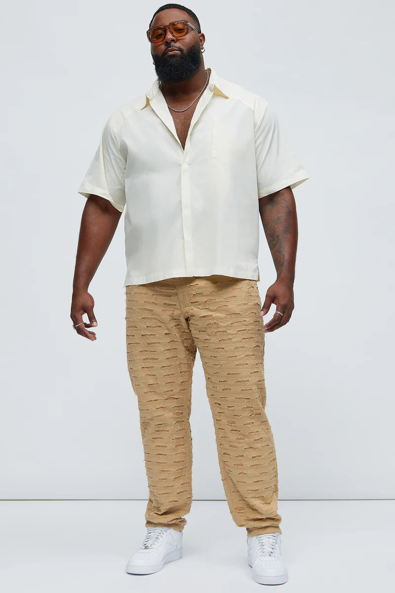 Men's Slim Fit Stretch Khaki Jeans