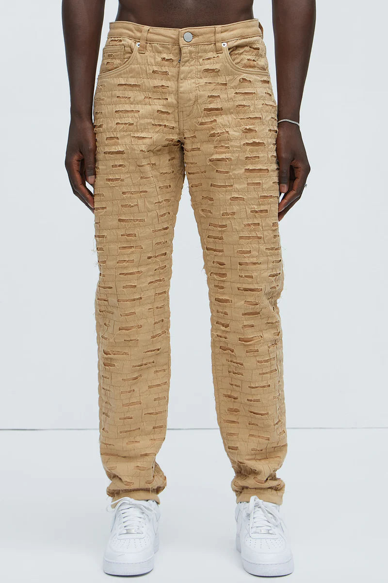 Men's Slim Fit Stretch Khaki Jeans