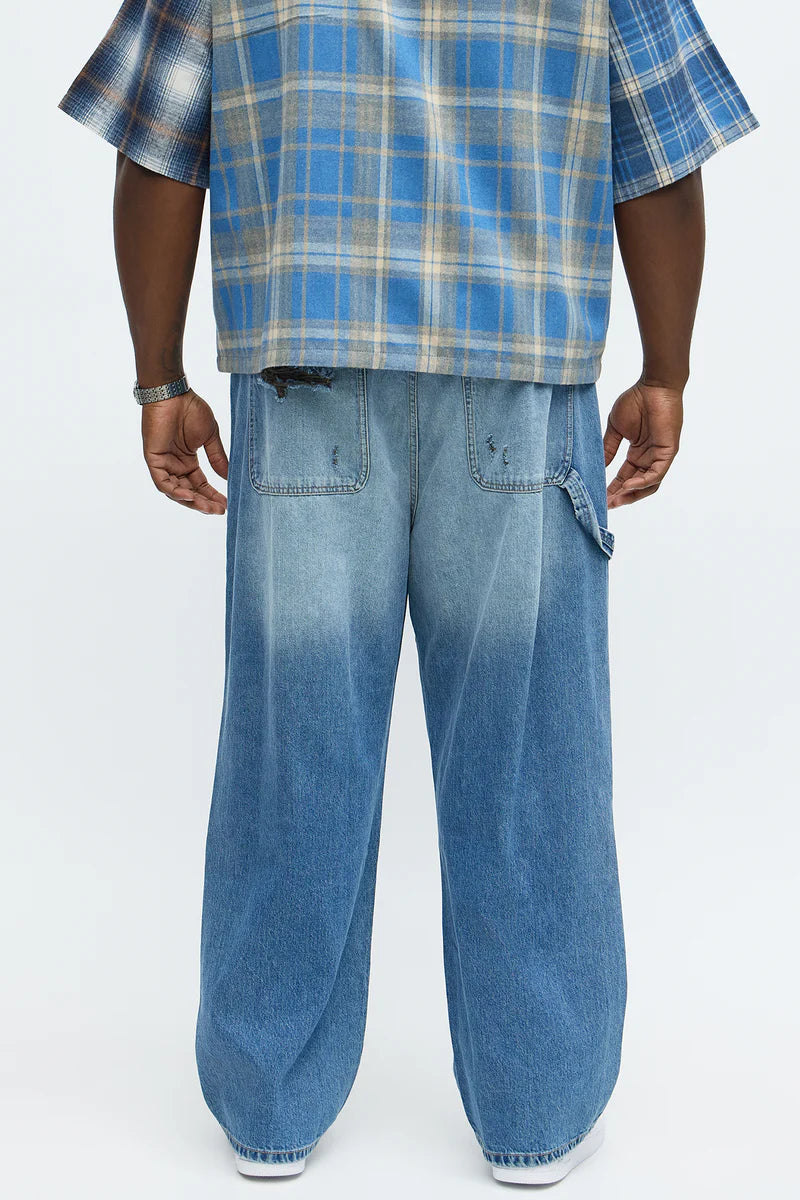 Men's Wide Leg Loose Fit Jeans