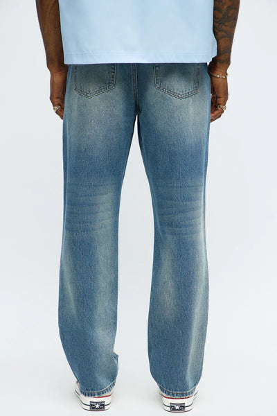 Men's Slim Patch Distressed Jeans