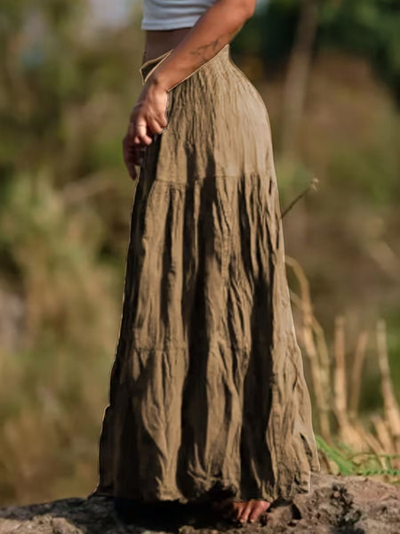 Women Long Tiered Maxi Skirt