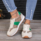 Women's Round Toe Flat Sneakersax