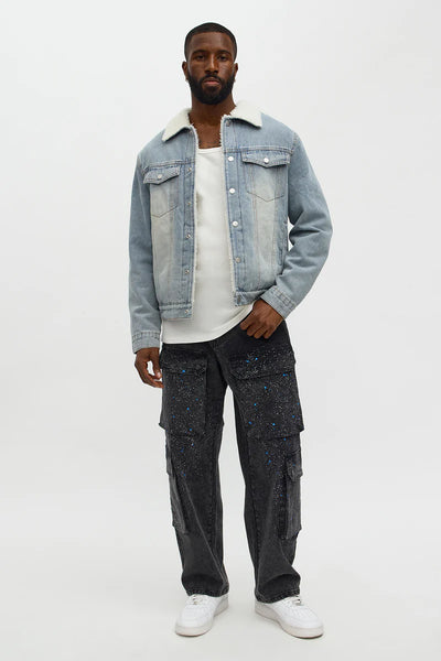 Men's Baggy Wide Leg Cargo Jean