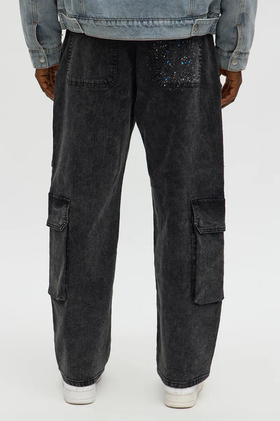 Men's Baggy Wide Leg Cargo Jean