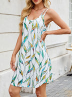 Sleeveless Printed Scoop Neck Cami Dress