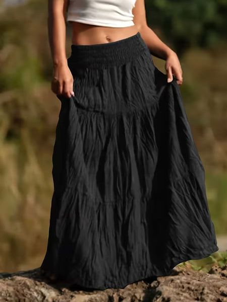 Women Long Tiered Maxi Skirt