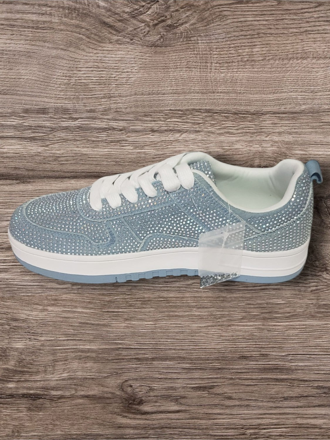 Women's Rhinestone Platform Flat Sneakers