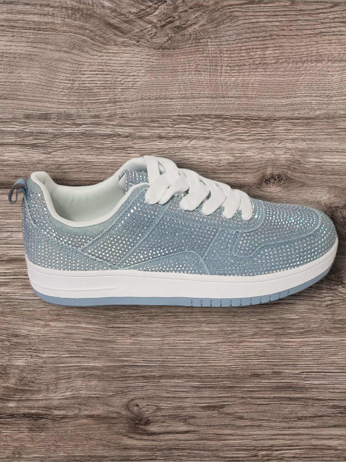 Women's Rhinestone Platform Flat Sneakers