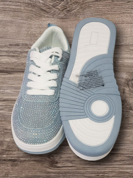 Women's Rhinestone Platform Flat Sneakers
