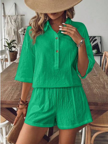 Women's Half Sleeve Shorts Set