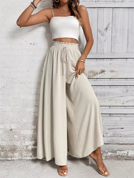 Frill Wide Leg Pants