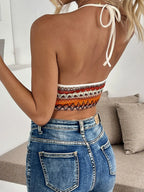 Halter Neck Short Cami Crop Top