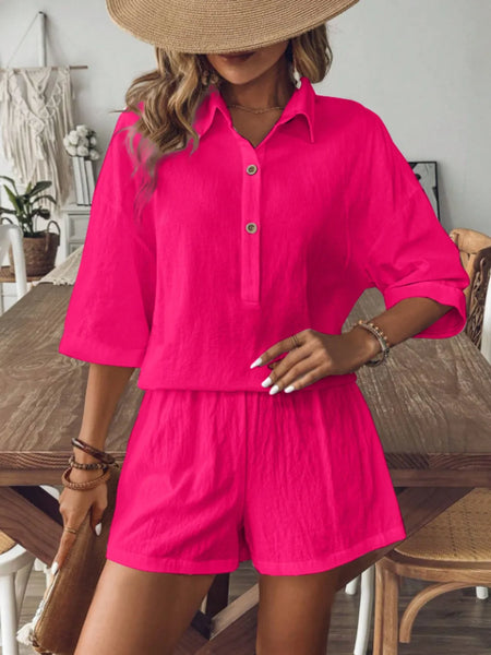 Women's Half Sleeve Shorts Set