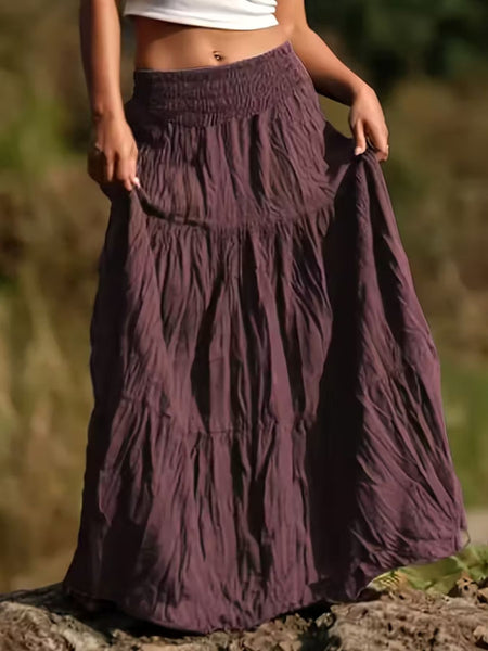 Women Long Tiered Maxi Skirt