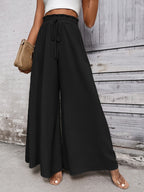 Women's Tied High Waist Wide Leg Pants
