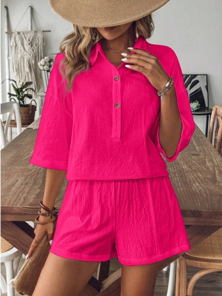 Women's Half Sleeve Shorts Set