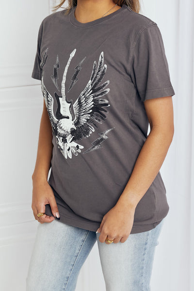 MineB Short Sleeve Eagle Graphic T-Shirt