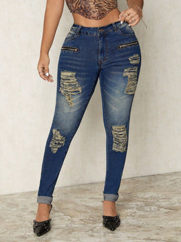 Women's Distressed Skinny Jeans