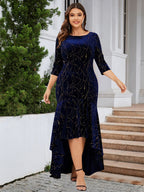 Plus Size Ruffle Hem High-Low Formal Dresses Dress