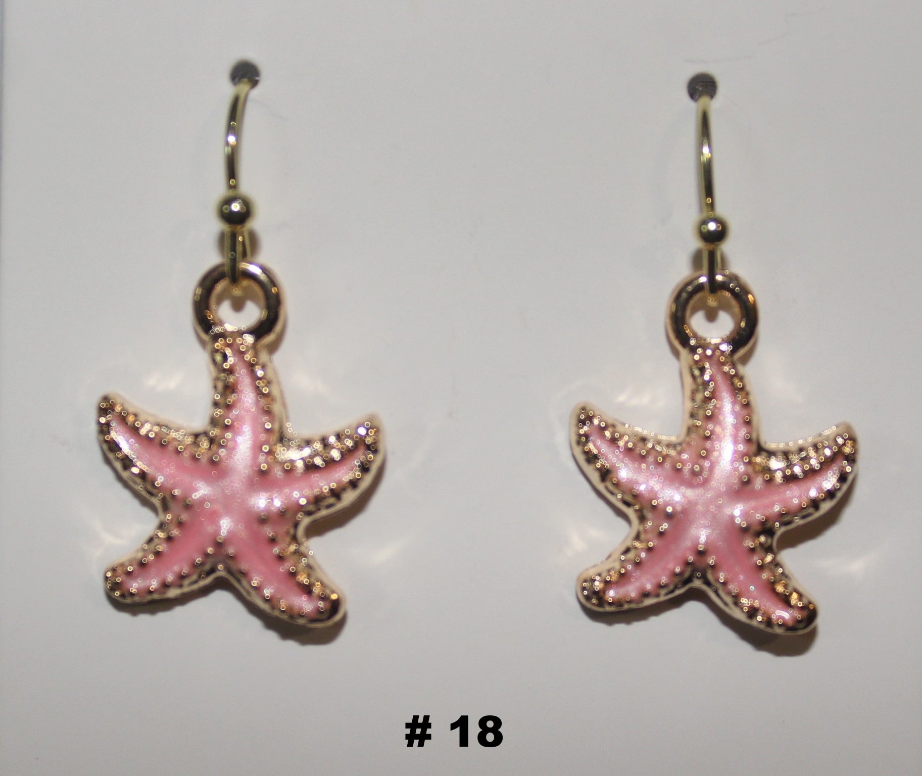 Handmade Pink Starfish Earrings