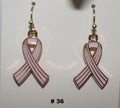 Handmade Light Pink Breast Cancer Earrings