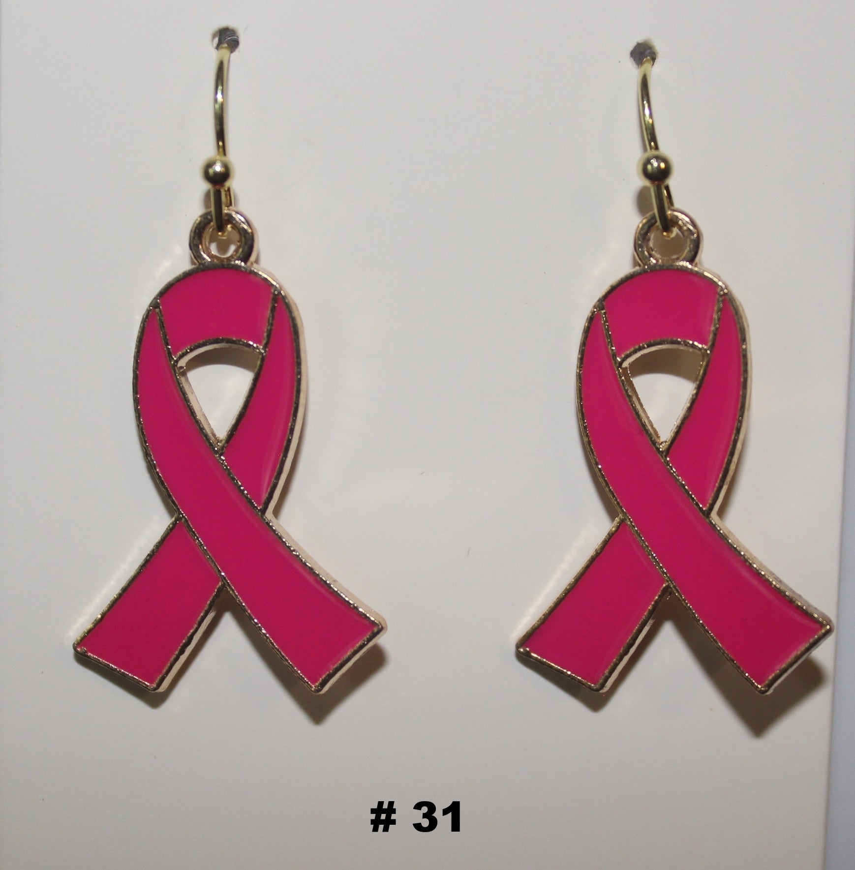 Beautiful Handmade Pink Breast Cancer Earrings