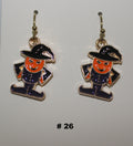 Halloween-themed earrings 