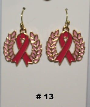 Handmade Cancer Awareness Earrings