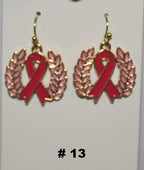 Handmade Cancer Awareness Earrings