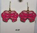 Beautiful Handmade Pink Heart Breast Cancer Earrings