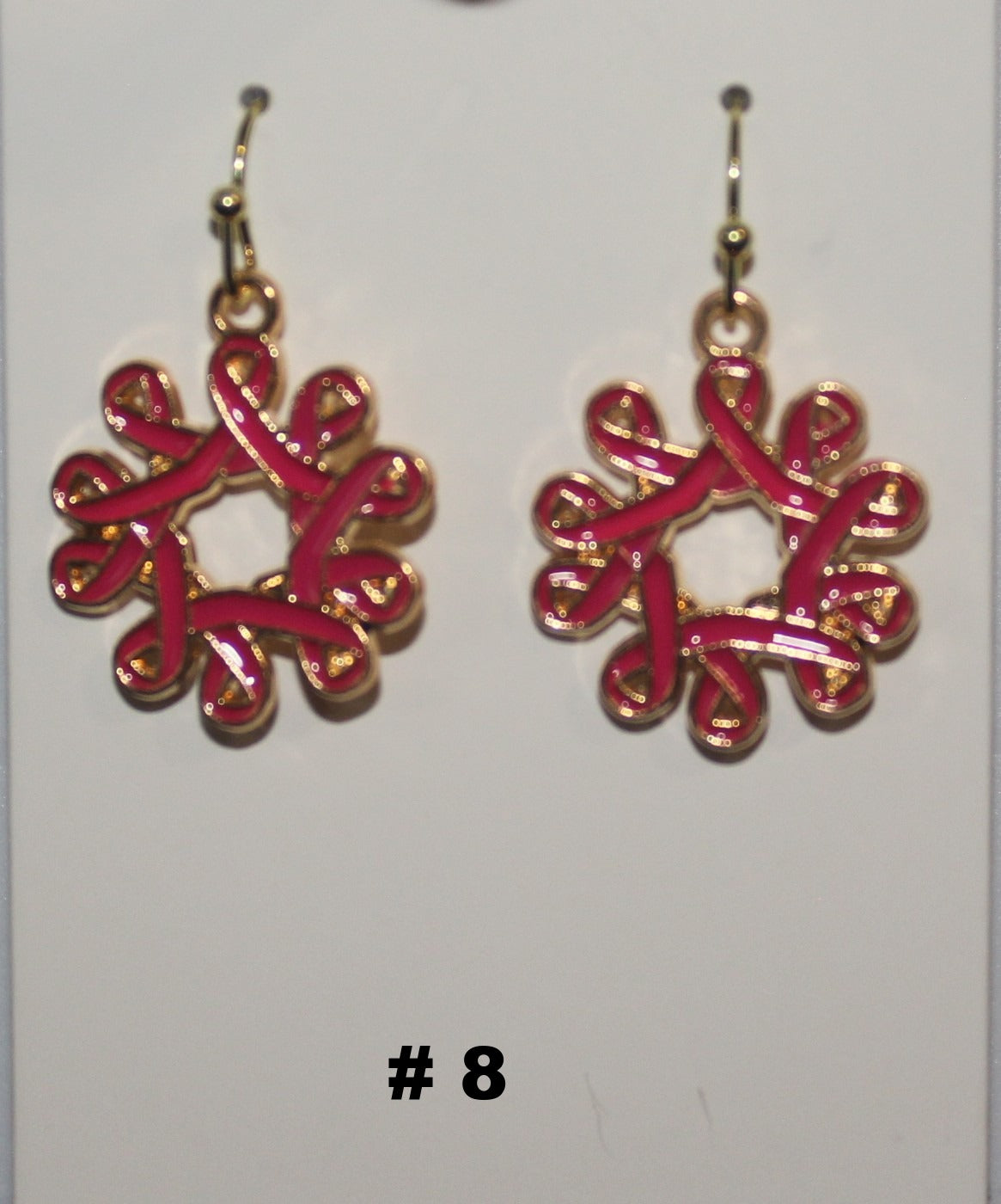 Handmade Cancer Awareness Ribbon Earrings