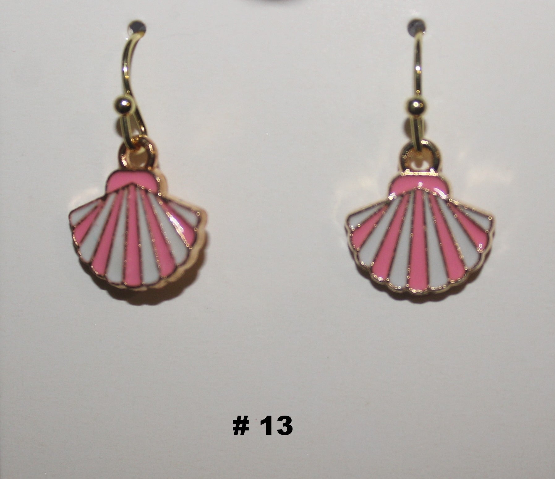 Handmade Pink Small Clam Shell Earring
